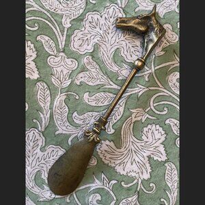 Vintage Brass Horse Shoe Horn - Equestrian Chic - 10”